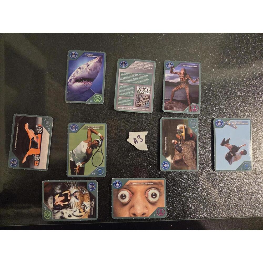 Guinness Book of Records Trading Card Lot | 9 Units